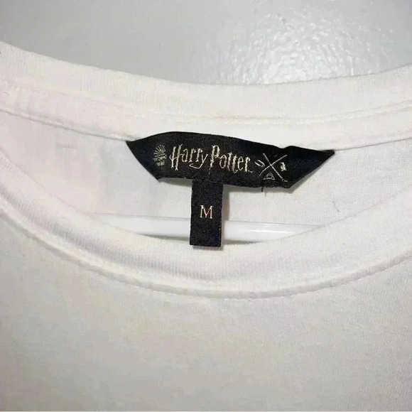 Harry Potter Official White Felt Graphic Short Sleeve Tee, size M - Picture 5 of 6